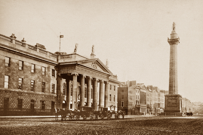 General Post Office Dublin 08 - General Post Office and Nelson's Pillar (1865)